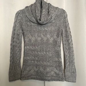 ✨$4 SALE Banana Republic Petite Gray Cowl Neck Wool Sweater Size XSP